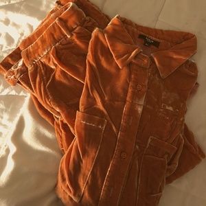 Women's light weight velveteen 2 pc. loungewear set by Shein Premium